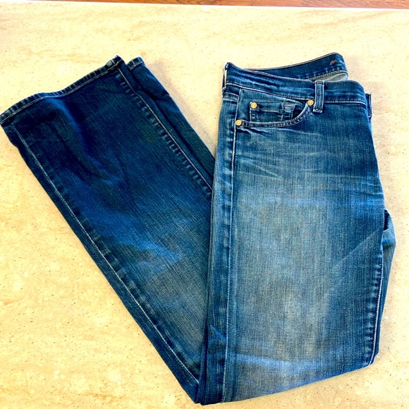 7 For All Mankind Denim - Seven For All Mankind Bootcut Jeans with light fade